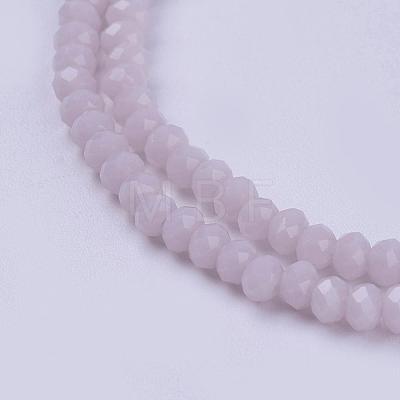 Opaque Solid Color Glass Bead Strands GLAA-F076-A12-1
