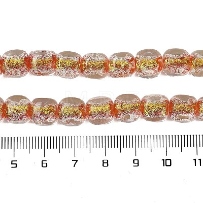 Handmade Foil Lampwork Beads Strands FOIL-K003-05G-1