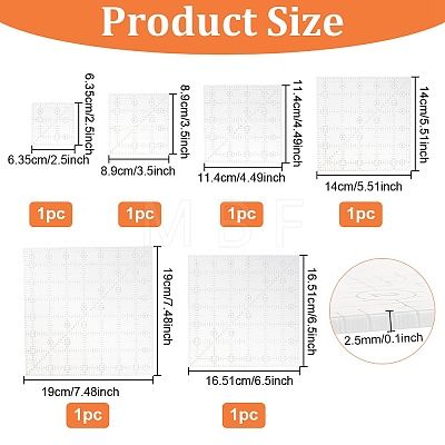 Acrylic Ruler Sets for Measurement Sewing Tailor Craft TOOL-WH0051-88-1