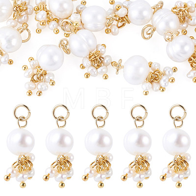12Pcs Potato Natural Cultured Freshwater Pearl Pendants PALLOY-TA00386-1