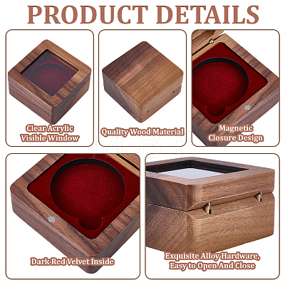 Wooden Badge Packing Magnetic Boxes CON-WH20006-017B-1
