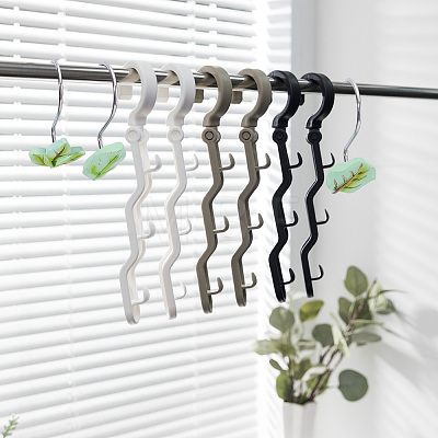 12Pcs Leaf Resin Shower Curtain Hook AJEW-SP0006-01A-1