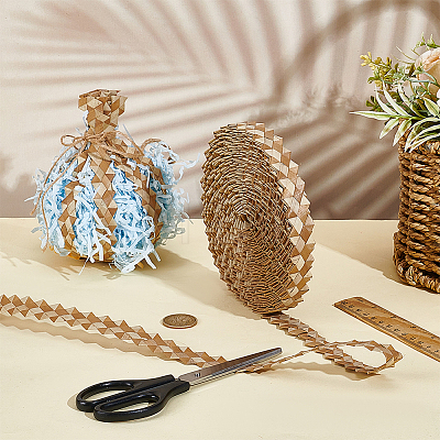 25M Handmade Woven Crafts Frond Ribbon DIY-NB0015-69-1