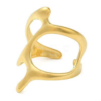 304 Stainless Steel Open Cuff Rings for Women LS-RJEW-Z043-02F-1