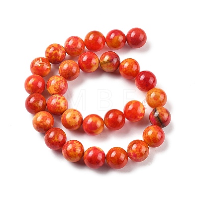 Natural Multi-Color Agate Beads Strands G-A261-B03-14mm-1