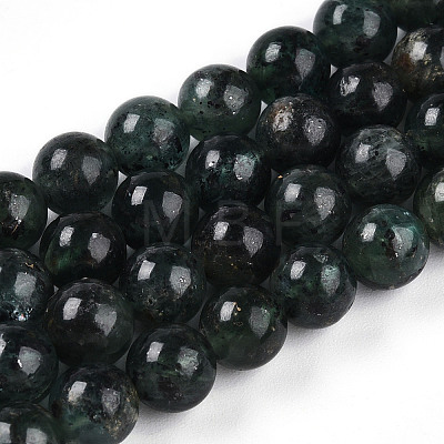 Natural Green Kyanite Beads Strands G-T140-6mm-07-1