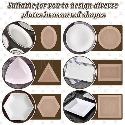 6Pcs 6 Style MDF Wood Ceramic Clay Craft Mold Set DIY-WH0430-537-1