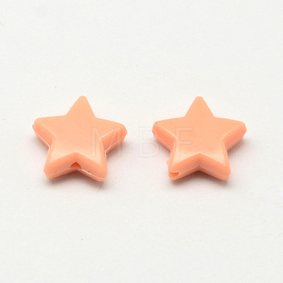 Opaque Acrylic Star Beads X-SACR-Q100-M040-1