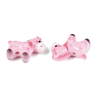 Printed Opaque Acrylic Beads OACR-N162-12B-1