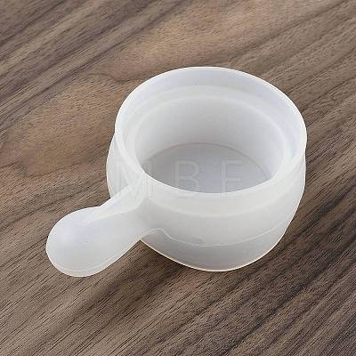 Flat Round with Handle DIY Silicone Candlesticks Molds LS-SIMO-G010-02A-1
