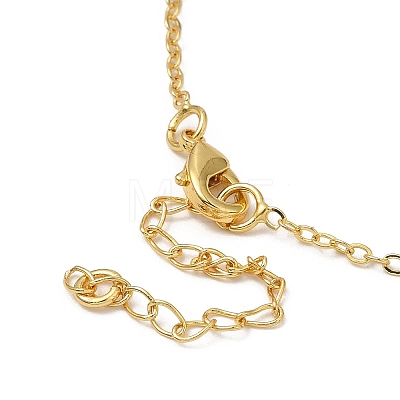 Brass Pendants Necklaces for Women NJEW-B092-05G-1