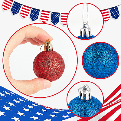 3 Colors Plastic Ball Hanging Ornament KY-WH0046-35-1