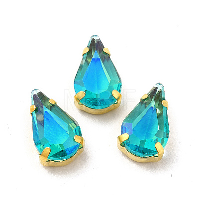 Moonlight Effect Teardrop Sew on Rhinestone GLAA-P055-02A-G02-1
