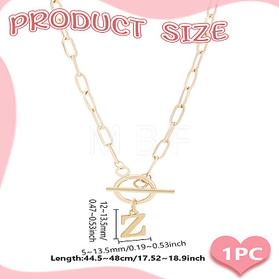 304 Stainless Steel Letter Pendant Necklaces NJEW-LP0001-52Z-G-1