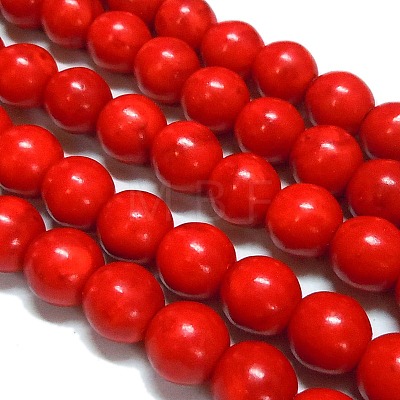 Synthetical Howlite Beads TURQ-G609-8mm-1