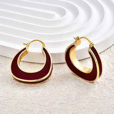 Brass Enamel Earrings for Women FS-WGEB882-01-1
