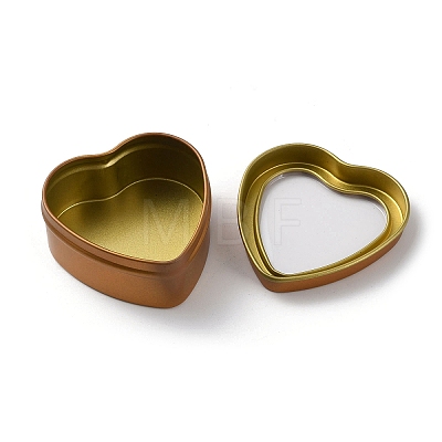 Tinplate Iron Heart Shaped Candle Tins CON-NH0001-01B-1