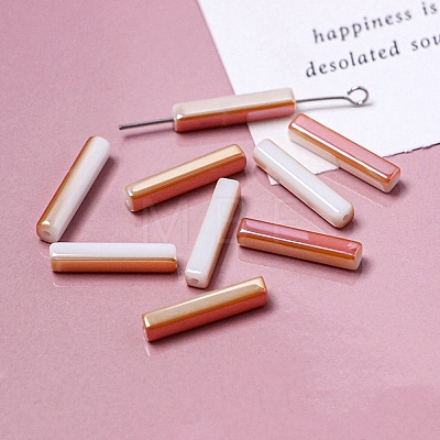 Electroplate Glass Beads GLAA-D024-01I-1