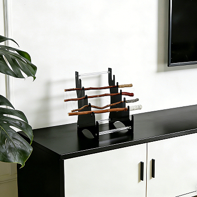 6-Tier Acrylic Sword Display Riser Stands ODIS-WH0099-261-1