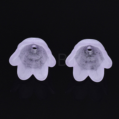 Transparent Acrylic Bead Caps X-FACR-N005-002F-1