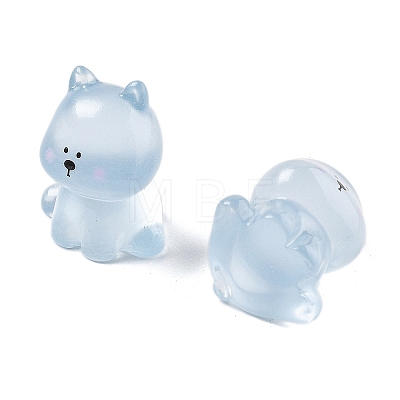 Luminous Resin Cute Little Dog Ornaments RESI-R459-02A-1