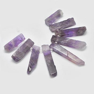 Natural Amethyst Graduated Beads Strands G-P319-28-1
