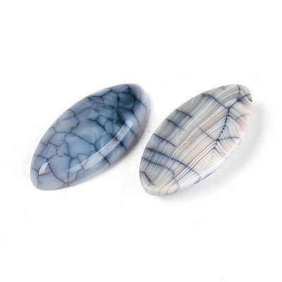 Dyed Natural Crackle Agate Cabochons G-T144-78B-1