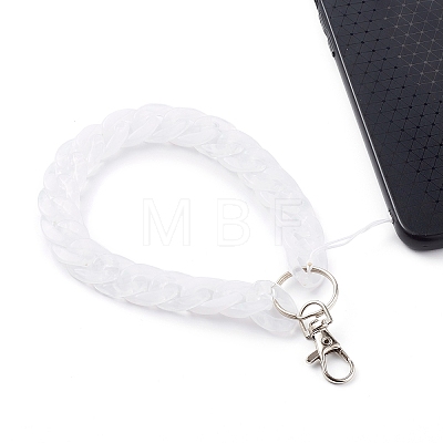 Acrylic Curb Chain Mobile Straps Sets HJEW-JM00451-1