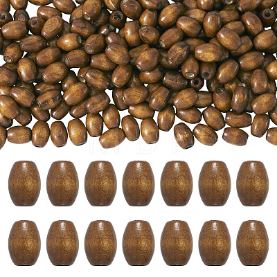 Spray Painted Natural Maple Wood Beads X-CD-TAC0003-01B-1