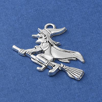 Tibetan Style Alloy Pendants for Halloween PALLOY-O002-12AS-1