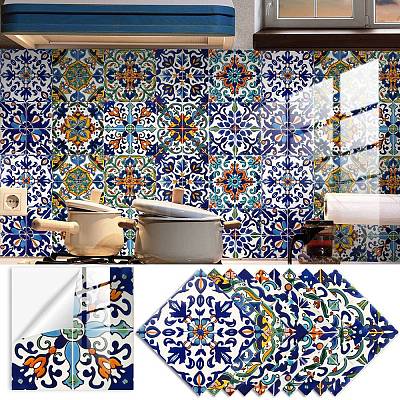 PVC Tiles Moroccan Design Self-Adhesive Wall Stickers PW24030229064-1