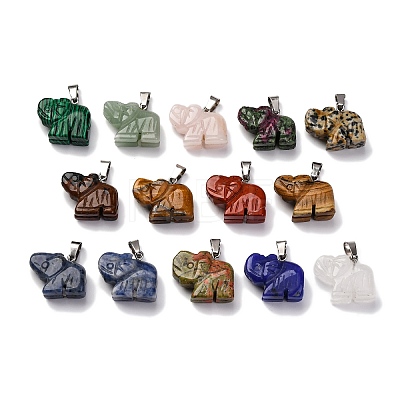 Natural & Synthetic Mixed Gemstone Pendants G-B127-05P-1