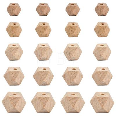 20Pcs 5 Styles Wood Beads WOOD-FS0002-59-1