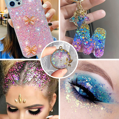 10 Boxes 10 Colors PET Shiny Nail Art Glitter MRMJ-TA0001-33-1