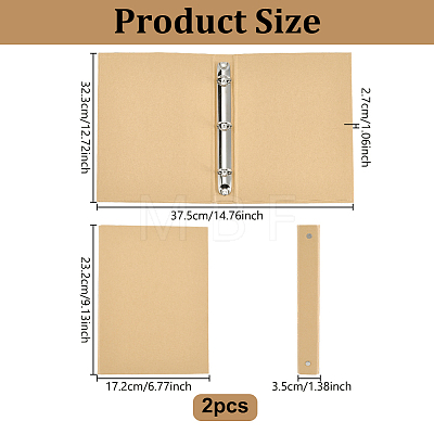 Paper 3-Ring Binder Cover AJEW-WH0643-051-1
