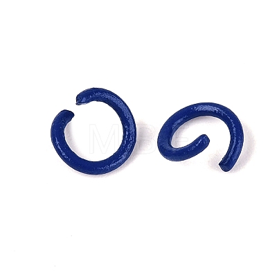 Spray Painted Iron Open Jump Rings IFIN-T017-04C-1