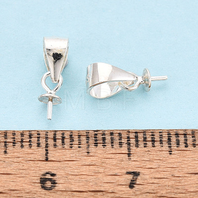 925 Sterling Silver Cup Peg Bails STER-T009-24S-1