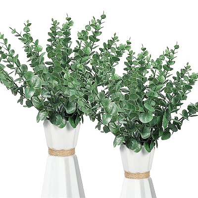 Plastic Artificial Eucalyptus Leaves PW-WG8731F-06-1