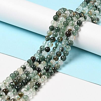 Natural Lodolite Quartz Beads Strands G-K285-40A-1