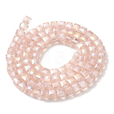 Electroplate Glass Beads Strands EGLA-D018-4x4mm-32-1