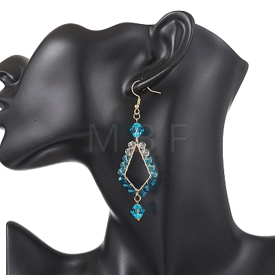 Glass Dangle Earrings EJEW-JE06868-02-1