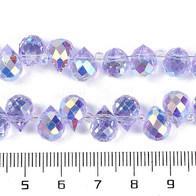 Electroplate Glass Beads Strands EGLA-D030-17V-1