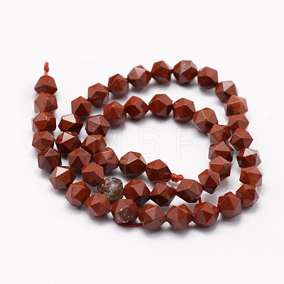 Natural Red Jasper Beads Strands G-F523-27-10mm-1