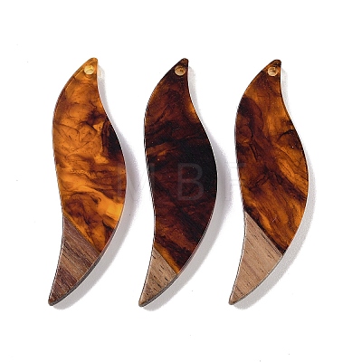 Resin & Wood Big Pendants WOOD-F015-18B-1