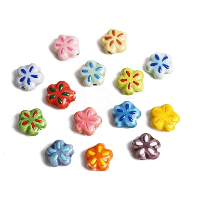 Handmade Porcelain Enamel Beads PORC-G016-07-1