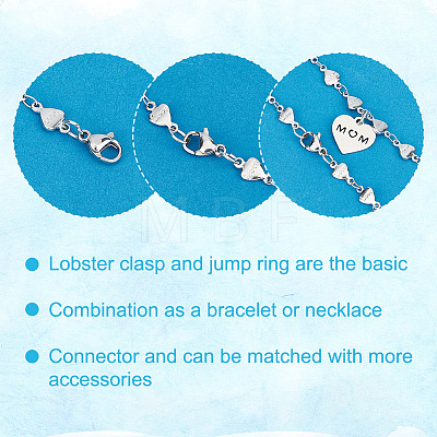 Unicraftale 304 Stainless Steel Lobster Claw Clasps Jewelry Making Findings STAS-UN0003-50D-1