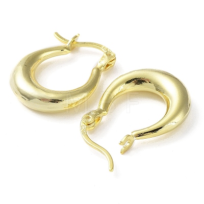 925 Sterling Silver Chunky Hoop Earrings EJEW-K258-01B-G-1
