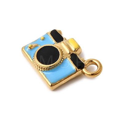 304 Stainless Steel Enamel Pendants STAS-G386-03G-01-1