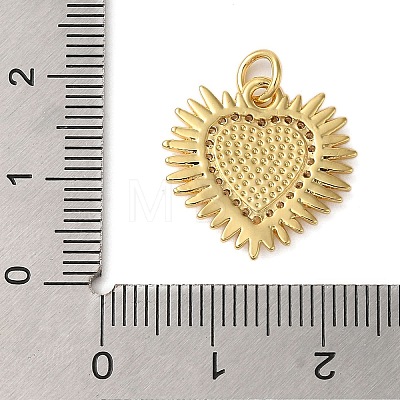 Rack Plating Brass Micro Pave Cubic Zirconia Pendants KK-P279-04B-G-1