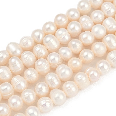 Natural Cultured Freshwater Pearl Beads Strands PEAR-I007-07X-07D-1